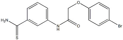 2-(4-bromophenoxy)-N-(3-carbamothioylphenyl)acetamide Structure