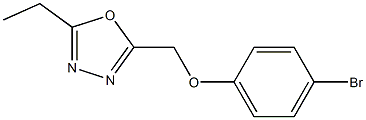 2-(4-bromophenoxymethyl)-5-ethyl-1,3,4-oxadiazole 구조식 이미지
