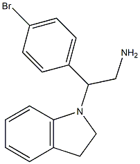 2-(4-bromophenyl)-2-(2,3-dihydro-1H-indol-1-yl)ethanamine Structure