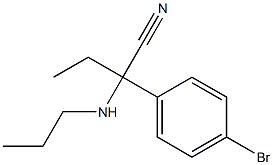 2-(4-bromophenyl)-2-(propylamino)butanenitrile Structure