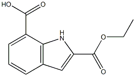 2-(ethoxycarbonyl)-1H-indole-7-carboxylic acid 구조식 이미지