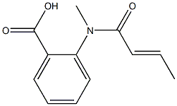 2-(N-methylbut-2-enamido)benzoic acid Structure