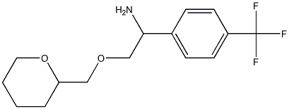2-(oxan-2-ylmethoxy)-1-[4-(trifluoromethyl)phenyl]ethan-1-amine 구조식 이미지