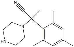 2-(piperazin-1-yl)-2-(2,4,6-trimethylphenyl)propanenitrile 구조식 이미지