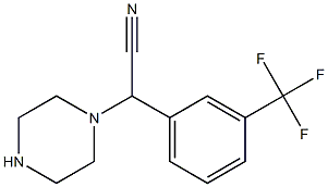 2-(piperazin-1-yl)-2-[3-(trifluoromethyl)phenyl]acetonitrile Structure