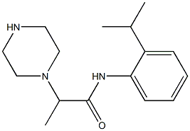 2-(piperazin-1-yl)-N-[2-(propan-2-yl)phenyl]propanamide Structure