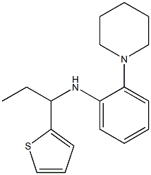 2-(piperidin-1-yl)-N-[1-(thiophen-2-yl)propyl]aniline Structure