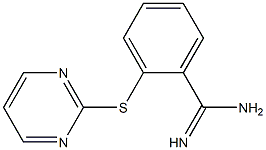 2-(pyrimidin-2-ylsulfanyl)benzene-1-carboximidamide 구조식 이미지