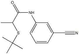 2-(tert-butylsulfanyl)-N-(3-cyanophenyl)propanamide 구조식 이미지