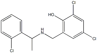 2,4-dichloro-6-({[1-(2-chlorophenyl)ethyl]amino}methyl)phenol Structure