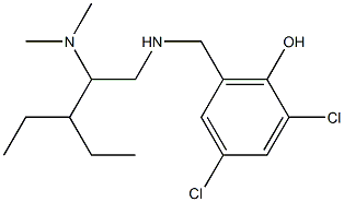 2,4-dichloro-6-({[2-(dimethylamino)-3-ethylpentyl]amino}methyl)phenol 구조식 이미지