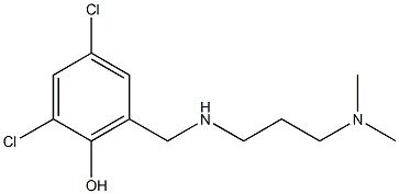 2,4-dichloro-6-({[3-(dimethylamino)propyl]amino}methyl)phenol 구조식 이미지