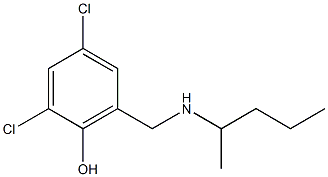 2,4-dichloro-6-[(pentan-2-ylamino)methyl]phenol 구조식 이미지
