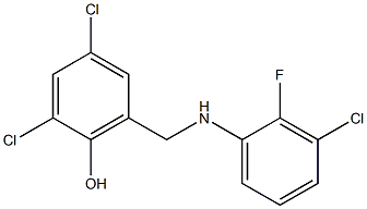 2,4-dichloro-6-{[(3-chloro-2-fluorophenyl)amino]methyl}phenol Structure