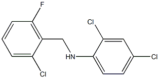 2,4-dichloro-N-[(2-chloro-6-fluorophenyl)methyl]aniline Structure