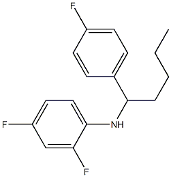 2,4-difluoro-N-[1-(4-fluorophenyl)pentyl]aniline 구조식 이미지
