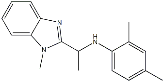 2,4-dimethyl-N-[1-(1-methyl-1H-1,3-benzodiazol-2-yl)ethyl]aniline 구조식 이미지