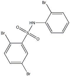 2,5-dibromo-N-(2-bromophenyl)benzene-1-sulfonamide 구조식 이미지