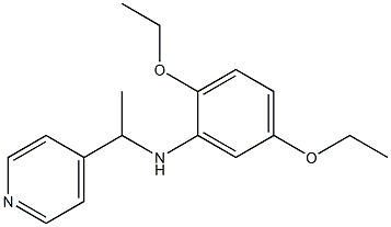 2,5-diethoxy-N-[1-(pyridin-4-yl)ethyl]aniline Structure