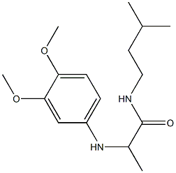 2-[(3,4-dimethoxyphenyl)amino]-N-(3-methylbutyl)propanamide Structure