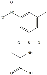 2-[(3,4-dimethyl-5-nitrobenzene)sulfonamido]propanoic acid Structure