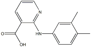 2-[(3,4-dimethylphenyl)amino]pyridine-3-carboxylic acid 구조식 이미지