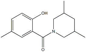 2-[(3,5-dimethylpiperidin-1-yl)carbonyl]-4-methylphenol Structure