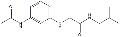 2-[(3-acetamidophenyl)amino]-N-(2-methylpropyl)acetamide Structure