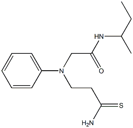 2-[(3-amino-3-thioxopropyl)(phenyl)amino]-N-(sec-butyl)acetamide Structure