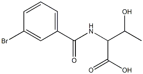 2-[(3-bromobenzoyl)amino]-3-hydroxybutanoic acid Structure