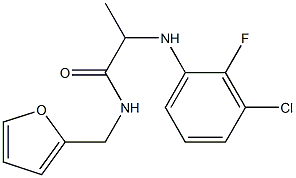 2-[(3-chloro-2-fluorophenyl)amino]-N-(furan-2-ylmethyl)propanamide Structure