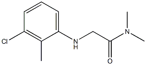 2-[(3-chloro-2-methylphenyl)amino]-N,N-dimethylacetamide 구조식 이미지