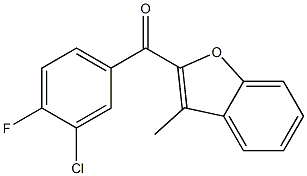 2-[(3-chloro-4-fluorophenyl)carbonyl]-3-methyl-1-benzofuran 구조식 이미지