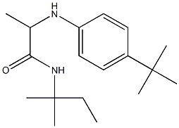2-[(4-tert-butylphenyl)amino]-N-(2-methylbutan-2-yl)propanamide 구조식 이미지