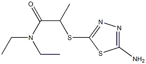 2-[(5-amino-1,3,4-thiadiazol-2-yl)sulfanyl]-N,N-diethylpropanamide 구조식 이미지