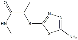 2-[(5-amino-1,3,4-thiadiazol-2-yl)sulfanyl]-N-methylpropanamide Structure