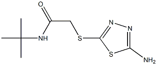 2-[(5-amino-1,3,4-thiadiazol-2-yl)sulfanyl]-N-tert-butylacetamide Structure