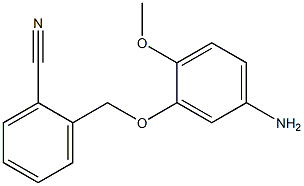 2-[(5-amino-2-methoxyphenoxy)methyl]benzonitrile 구조식 이미지