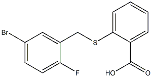 2-[(5-bromo-2-fluorobenzyl)thio]benzoic acid Structure