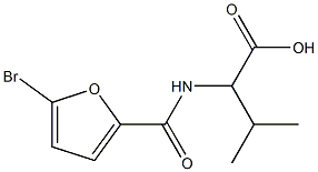 2-[(5-bromo-2-furoyl)amino]-3-methylbutanoic acid Structure