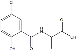 2-[(5-chloro-2-hydroxybenzoyl)amino]propanoic acid Structure