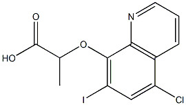 2-[(5-chloro-7-iodoquinolin-8-yl)oxy]propanoic acid 구조식 이미지