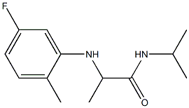 2-[(5-fluoro-2-methylphenyl)amino]-N-(propan-2-yl)propanamide Structure