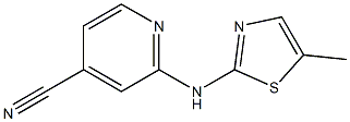 2-[(5-methyl-1,3-thiazol-2-yl)amino]isonicotinonitrile 구조식 이미지