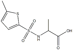 2-[(5-methylthiophene-2-)sulfonamido]propanoic acid Structure