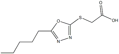 2-[(5-pentyl-1,3,4-oxadiazol-2-yl)sulfanyl]acetic acid Structure