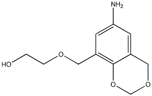 2-[(6-amino-2,4-dihydro-1,3-benzodioxin-8-yl)methoxy]ethan-1-ol 구조식 이미지