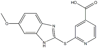 2-[(6-methoxy-1H-1,3-benzodiazol-2-yl)sulfanyl]pyridine-4-carboxylic acid 구조식 이미지