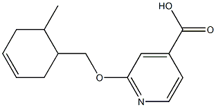 2-[(6-methylcyclohex-3-en-1-yl)methoxy]pyridine-4-carboxylic acid Structure