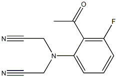 2-[(cyanomethyl)(2-acetyl-3-fluorophenyl)amino]acetonitrile 구조식 이미지